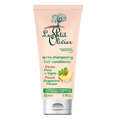 Le Petit Olivier Après-Shampooing Pêche Fleur de Vigne Cheveux Normaux 200ml (lot de 4)