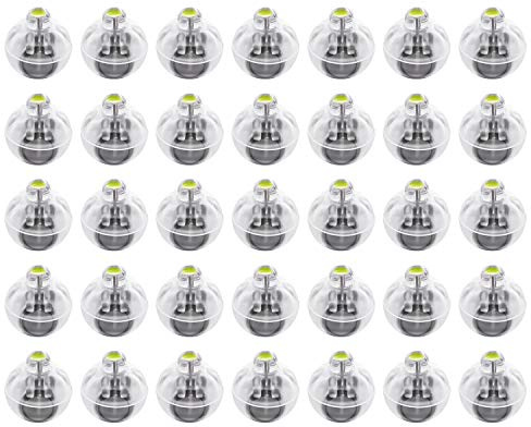 FEPITO 50 Stück Mini LED Lichter Ballons Papierlaternen Lichter Gelb Licht Ball Lampe für Weihnachtsfeier Dekorationen Halloween