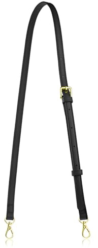 Allzedream läderhandväska rem ersättning crossbody handväska lång justerbar, svart, M