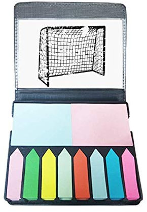Schwarz Fußball-Türnetz Muster selbstklebende Notizzettel Farbe Page Marker Box
