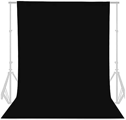 SEDGEWIN 3x3.9M Hintergrund Fotografie Fotohintergrund Schwarz fur Fotostudio Nicht Reflektierend Polyester Schwarzer Stoff Screen Backdrop Foto Hintergrund für Video Fernsehen(Nur Hintergrund)
