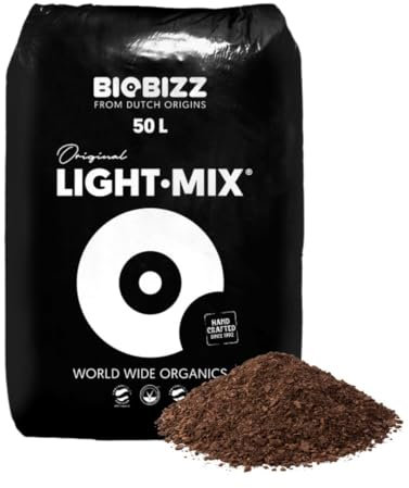 Weedness BioBizz Light Mix 50 Liter Sack - Blumenerde Grow Indoor Outdoor Bonsai Balkon-Pflanzen Palmen Bio Kokos Erde