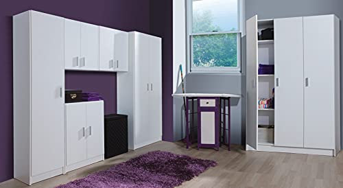 Miroytengo Pack Idara Armarios Multiusos Auxiliares Color Blanco Cocina Cuarto Colada Despensa Muebles Almacenaje