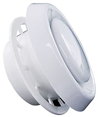 100 mm - 4 inch Air Vent Cover with Adjustable Valve White Round Ceiling Vent Diffuser Extract with Retaining Ring for Toilet Bathroom Office