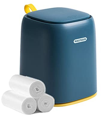 YGMXZL Boîte à Ordures Compacte,Étudiant Poubelle en Plastique,Plastique Rectangle Mini Poubelle pour Tables De Chevet,Salles De Bain,Bureaux,Salons (bleu marin)