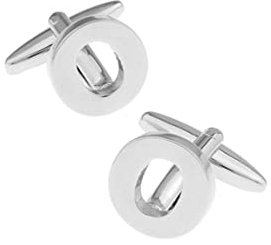 Stfery Brautvater Manschettenknöpfe, Manschettenknöpfe Buchstabe Silber Versilbert Cufflinks Buchstabe O Schmuck Geschenk