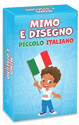 Klein Italienisch Mimo und Zeichnen Spiel für Kinder Familienspiel | Gesellschaftsspiele Patriotisches Spiel 4 Jahre+ Klein Italienisch Mimo und Zeichnen Spiel für Kinder Familienspiel, IT Spr.
