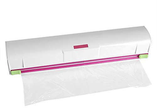 Beufee Distributeur de Film Plastique avec Coupe-Papier, Coupe-Film Plastique pour Film Plastique, Papier ciré et Papier d'aluminium