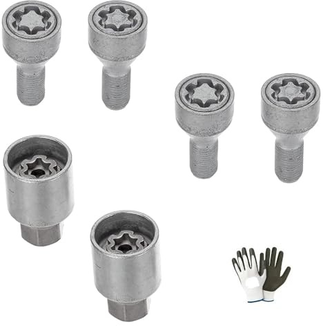 Compatible avec Peugeot 607 dal fino al 2002 - BOULONS ANTIVOL pour Roues avec Jante en Acier VIS ANTIVOL Voiture