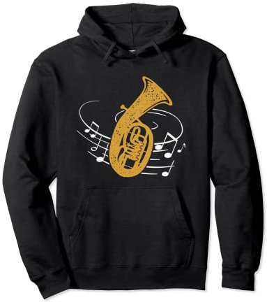Bariton Noten Blasmusik Musiker Orchester Tenorhorn Pullover Hoodie
