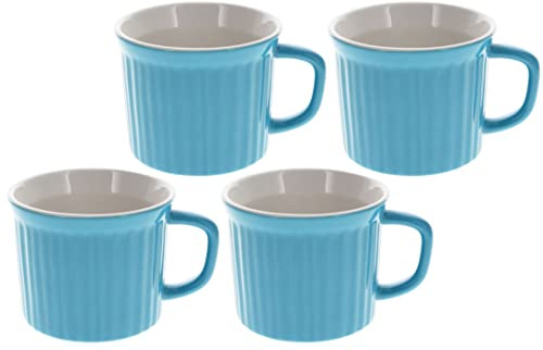 CorningWare 20oz Pool Blue Round Soup Meal Mug (4-Pack)