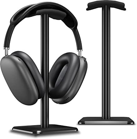 Alyvisun Headphones Stand [Weighted Base & Taller Height] Headset Holder Stand, Universal Headset Desk Hook for All Gaming Headset/Desktop Earphones