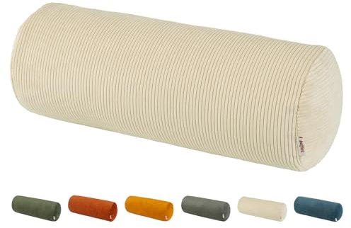 beties - HYggelig No.1 - Trendiger Cord-Samt Nackenrollen Bezug ca. 15x40 cm; Kissenbezug in Raumausstatter Qualität aus deutschem Unternehmen