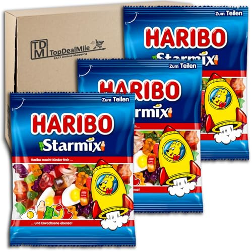 TopDealMile- Vorratspack für Haribo Starmix 3 x 175g Mischung aus Fruchtgummi und Schaumzucker