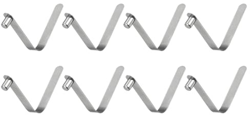 QUARKZMAN 8 Stück Einzelkopf Kajak Paddel Federclip 6x8,5x50mm 65Mn-Federstahl V-förmiger massiver Kajakpaddel Push Snap Clips für Zelte Kajak Paddel Zeltstange