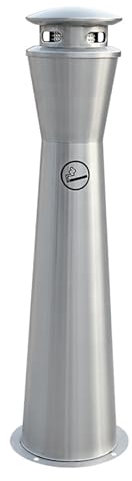 zxhrybh Cenicero de Columna de Acero Inoxidable, Papelera Exterior para Exteriores, Cenicero Absorbe Humo para Exteriores, Papelera para Sala de Fumadores, para Patio de Hotel, Balcón