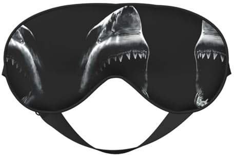 Shark1 Schlafmaske mit Aufdruck, Nacht-Augenbinde, weicher Augenschutz für Damen und Herren, für Reisen, Nickerchen, Meditation