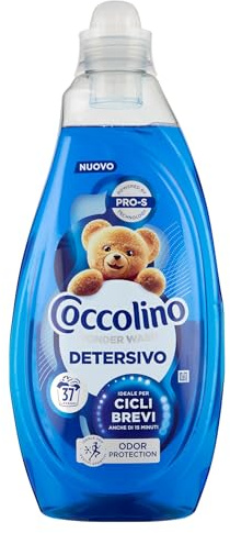 Coccolino Wonder Wash, Flüssigwaschmittel, Odor Protection, wirksam bei kurzen Zyklen von 15 Minuten, auch bei Kälte, mit Anti-Geruchsmitteln, Tiefenreinigung, 37 Waschgänge, 1480 ml
