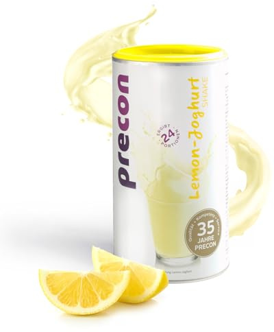 Precon BCM Diät Shake zum Abnehmen – Lemon Joghurt – 24 Portionen (480 g) | Mahlzeitenersatz für eine gewichtskontrollierende Ernährung, 214 kcal, 20,3 g Eiweiss, 23 Vitamine & Mineralstoffe
