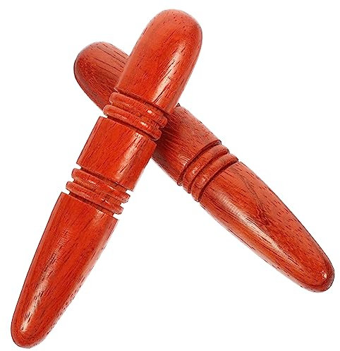 WOFASHPURET 2pcs Wooden Foot Massage Stick Set Large Size Hibiscus Wood Acupoint Pressure Point Tool for Sole Meridian Stimulation Manual Foot Massage Equipment for Home Relaxation