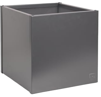 UNUS Pflanzkübel anthrazit aus Metall 1,5mm stark wetterfest 40x40x40cm | in 4 Größen erhältlich, modern, eckig, rechteckig, Blumenkübel, Pflanzkasten, für Garten Terrasse Balkon