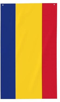 Bandera de Rumania impresa al aire libre, bandera decorativa para todas las estaciones, patrón de una sola cara, patio, porche