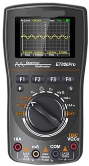 YVAAASIYC Multimètre ET828Pro 6000 Points True RMS, oscilloscope 2 en 1, testeur de Tension et de Courant for la révision électrique de Votre Voiture