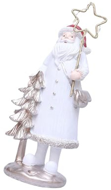 MZRAN Figura di Natale Figura Decors Resina Babbo Natale Statua di Natale Figurine decorative Centrotavola Per Vacanza Resina Babbo Natale Figurine