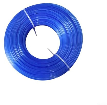 babominimer Cuerda de corte de nailon de polímero dual de 100 m para un cuidado eficiente del césped con recortadoras y cortacéspedes a gas para una larga duración y bajo nivel de ruido (azul)