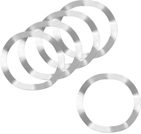 QUARKZMAN Arandela Resorte Ondulado, 5 Piezas 41mm x 51mm x 0.4mm (ODxIDxT) - Arandela Curva Acero Inoxidable 304 Para Tornillos, Arandelas Onduladas Para Maquinaria (Plateado)