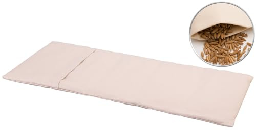 Cojín térmico de granos para microondas con trigo natural 20 x 50 cm beige