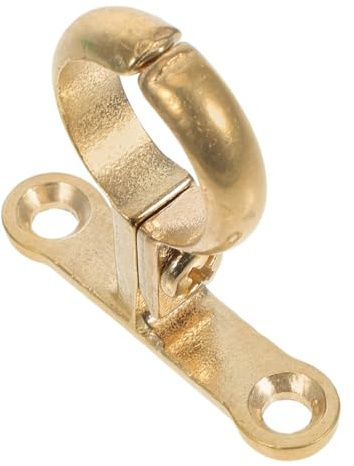 Brass Pipe Clamp Heavy Duty Pipe Bracket Golden 1pcs | Wall or Ceiling Mount, Sturdy Brass Build, Easy Installation for Kitchens and Bathrooms
