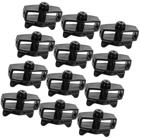 Ciieeo Lot de 12 Tendeurs de Fil en Plastique Noir pour Clôture de Jardin, Clips Câbles Robustes pour Tension du Câble Métallique, Outil Multifonction pour Barrière de Jardin et Panneau