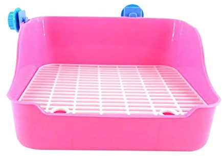 Whtkoph Hasentoilette Schalentoilette Ecktoilette Kaninchen Toilette Nagertoilette, Rosa