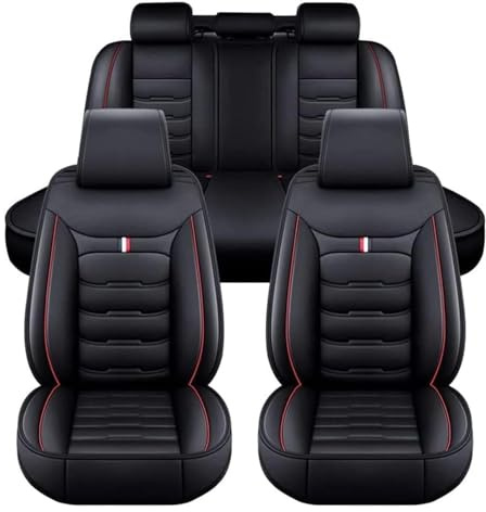 LUUXWPFZ Auto Sitzbezüge Komplettset, für Ford Ranger T9 XL XLT 2023 2024 2025 Leder Sitzschonbezüge Innenraum Wasserdicht Autositzkissen Fahrzeug Zubehör Schutz,A