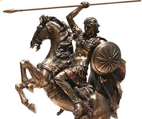 Veronese Alexander The Great on Horse Greek King Warrior Statue Sculpture Figure Bronze Finish 12.4 inches