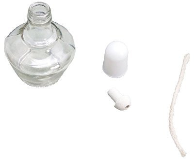 Zhi Ying Glass Alcohol Burner Alcohol Burner Lamp Glass Lab Equipment Heating 150ml+ 2 Wicks(15cm)