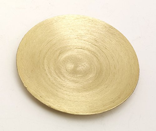 Kerzenteller, Dekoteller aus Alu gewölbt in Gold Ø 12,5 cm