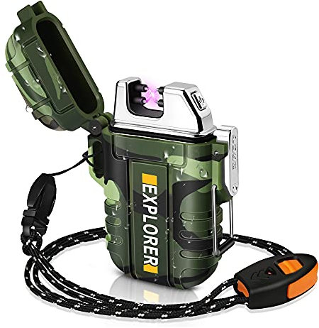 lafagiet USB Rechargeable Lighter, Waterproof Arc Lighters for Camping Hiking Outdoor Survival & Tactical