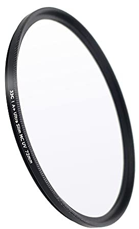 JJC Filtre UV 72 mm ultra fin multi-couches pour objectif Canon Sony Nikon Fuji Olympus avec filetage de 72 mm