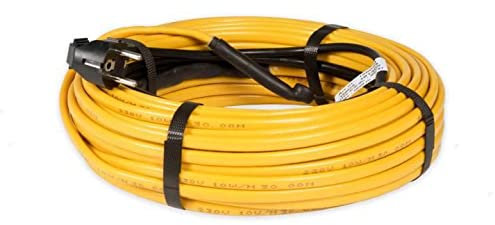 Selfio Rohrbegleitheizung Frostschutz Heizleitung 34 m 340 Watt Heizkabel mit Thermostat