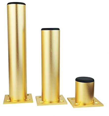 Qrity 150mm Höhe Möbel Beine Schrankfüße Aluminiumlegierung Küchenfüße Sofa Füße Metall Tischbeine Gold