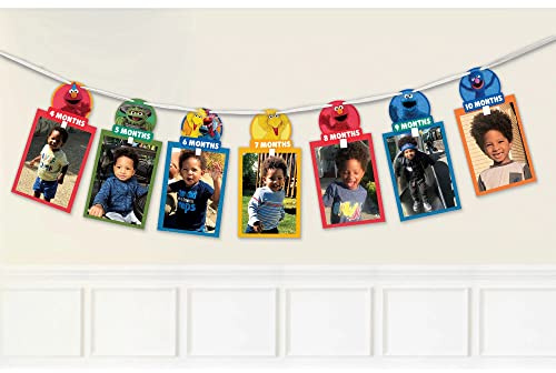 Vibrant Everyday Sesame Street Photo Banner - 12' (1 Pc.) - Durable & Eye-Catching Design - Perfect Party Decor for Kids’ Celebrations