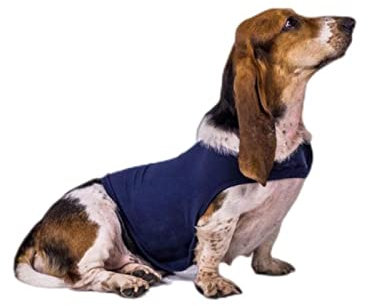 Hunde-Dekompressions-Beruhigungsweste gegen Angstzustände, Sport, Donner-Shirt, Haustierkleidung, weicher Stoff lindert Angst und Aufregung, Blau, S
