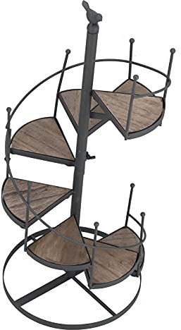 Ejoyous Support de fleurs en métal, Étagère à fleurs en métal 8 niveaux 8 pots Étagère Plantes Support Pot de Fleur Intérieur et Extérieur Escalier pour plantes Pour balcon et salon