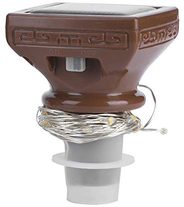 knitting machine 6 Luci Solari a Corda, Lampada Impermeabile con Tappo in Sughero per Bottiglia di Vino, per La Decorazione della Festa Nuziale, Lucine da 20 LED