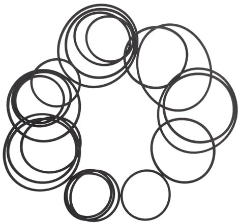 Rubber Drive Belts For Walkmans And Video Players 20pcs Set Sturdy And Stable Mixed Size 30-65mm Width 1.2mm Square Rubber Belt