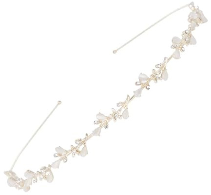 MWUMRCM haarschmuck gold,Braut Haarschmuck Diadem Mädchen Stirnband Kronen - Feen Kopfschmuck, Mittelalter Kopfschmuck, Brautschmuck Gold Silber, Kommunion Konfirmation Haarschmuck