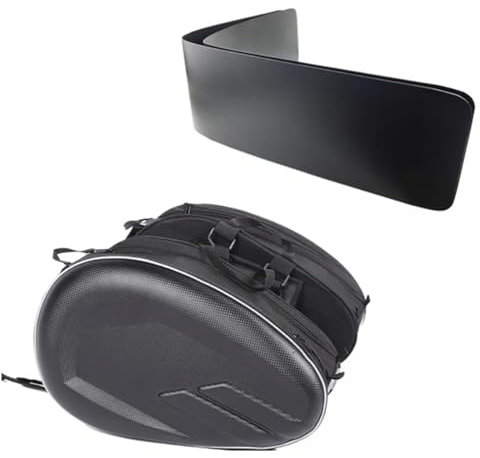 Bolsa Equipaje Moto 36L-58L Impermeable Motor Cola Equipaje Maleta Bolsa de sillín Motocicleta Lado Casco Montar Bolsas de Viaje Bolsas Traseras Moto(PU and Plastic)