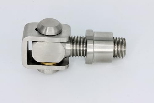 UHRIG Torband Edelstahl M16 V2A Stahl Scharnier, Einstellbares Torscharnier, Anschweißband z.B. für Gartentor (M16 Edelstahl)